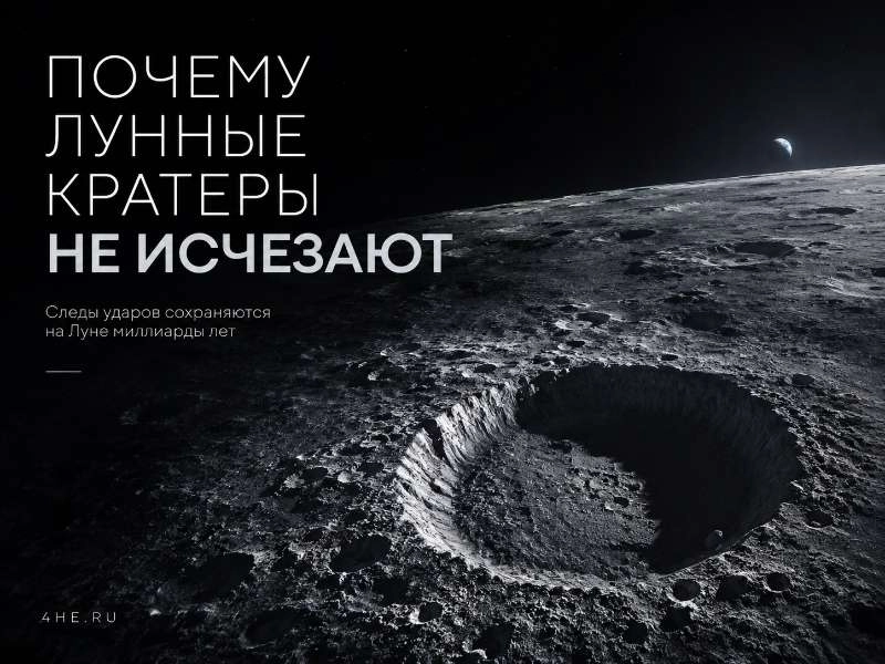 Почему лунные кратеры не исчезают миллиарды лет