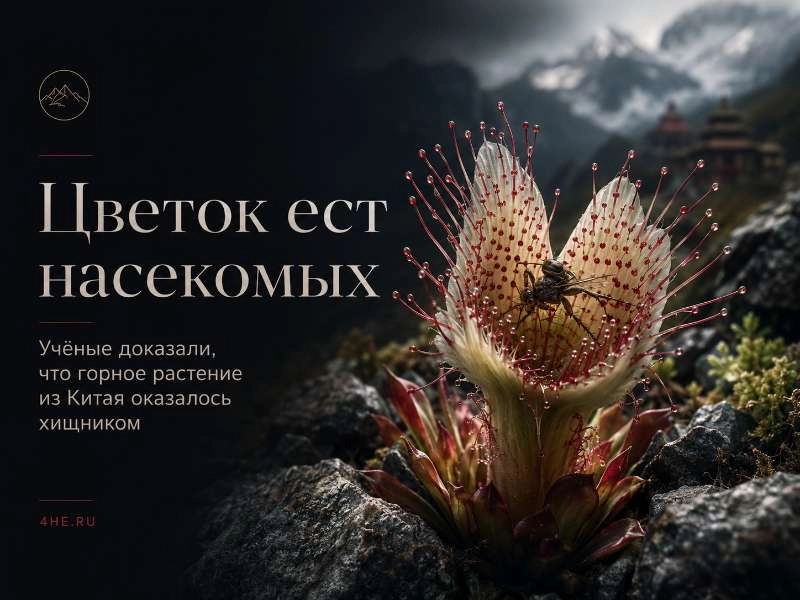 Учёные доказали, что горный цветок в Китае ест насекомых