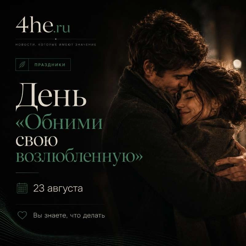 23 августа отмечают День «Обними свою возлюбленную» — вы знаете, что делать